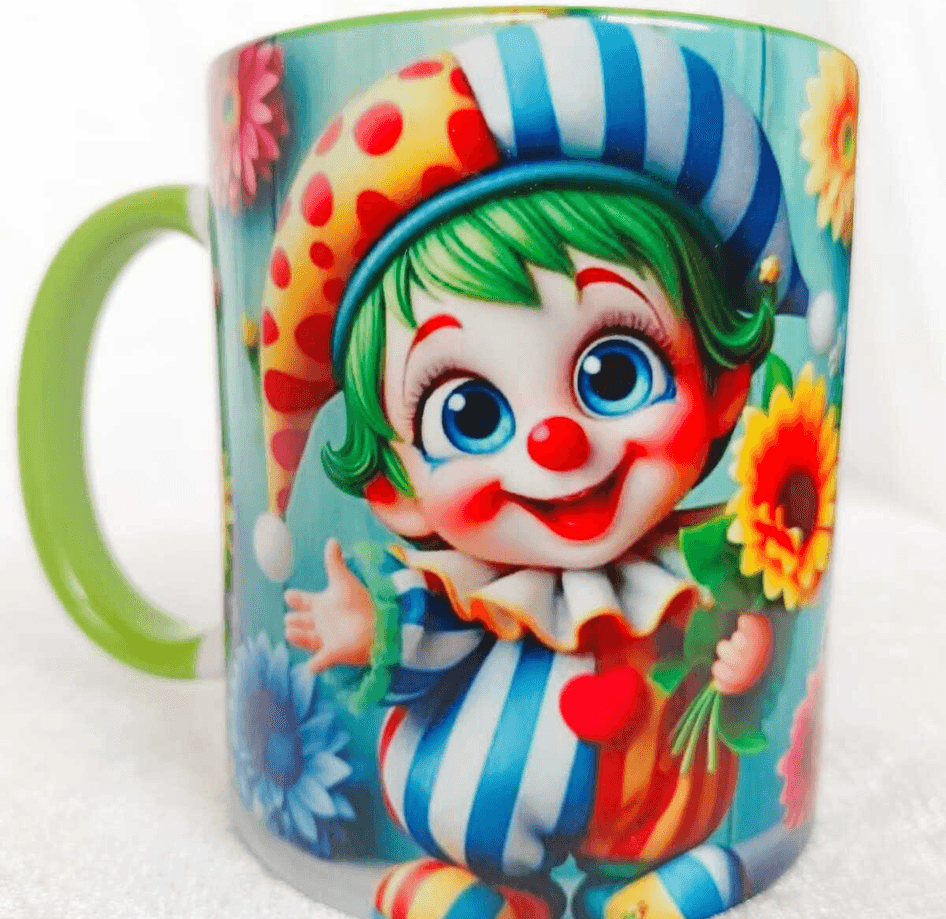 Sevimli Palyaço büyük baskı büyük boy kupa