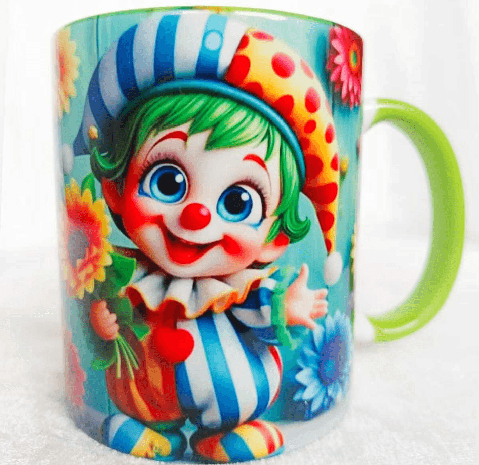 Sevimli Palyaço büyük baskı büyük boy kupa