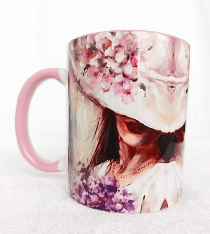 VIntage baskı büyük boy kupa