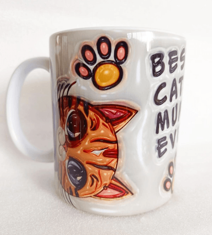 Cat Mum Büyük Boy Porselen Kupa