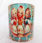 Cici kızlar vintage baskı kupa