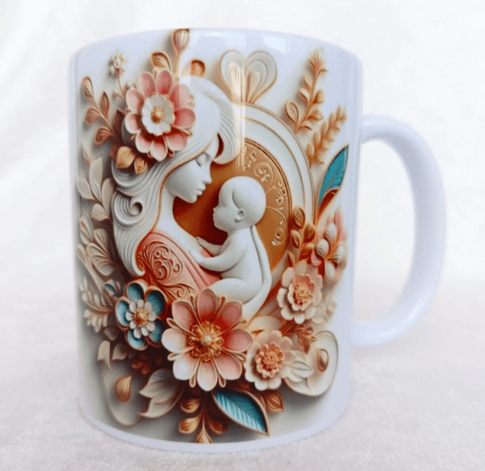 Annem 3D baskı büyük boy kupa