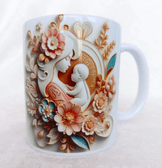 Annem 3D baskı büyük boy kupa