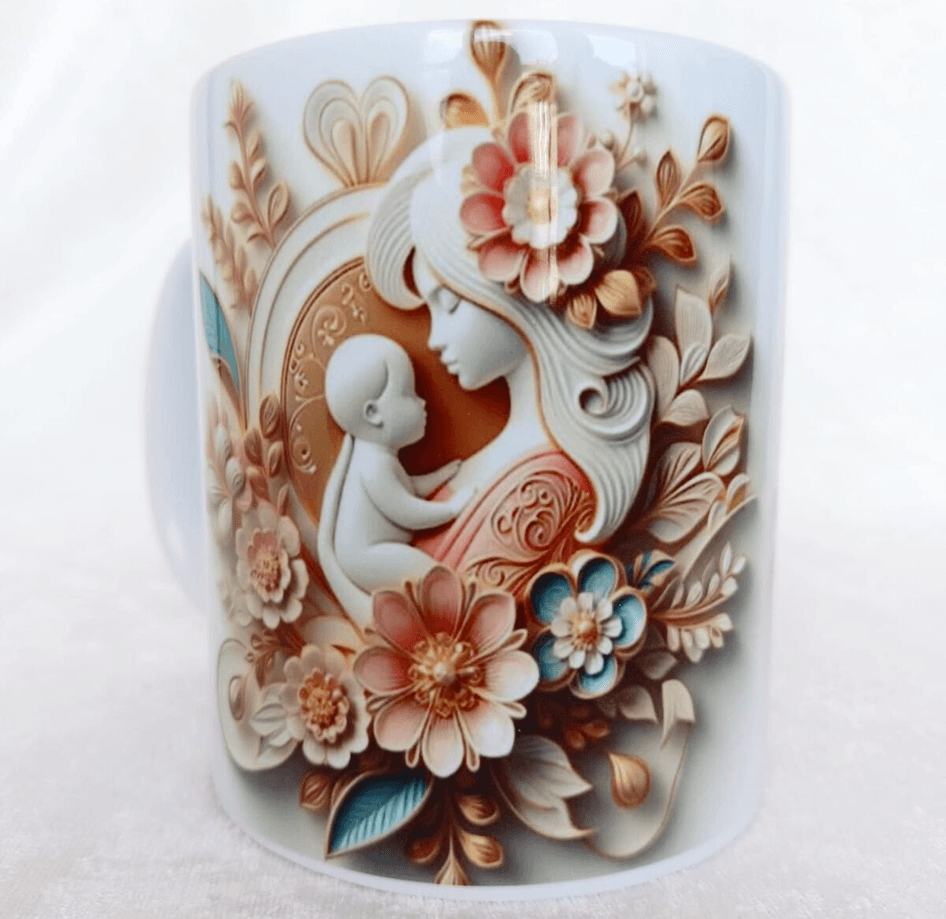 Annem 3D baskı büyük boy kupa