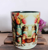 Kavanozlar vintage baskı büyük boy kupa