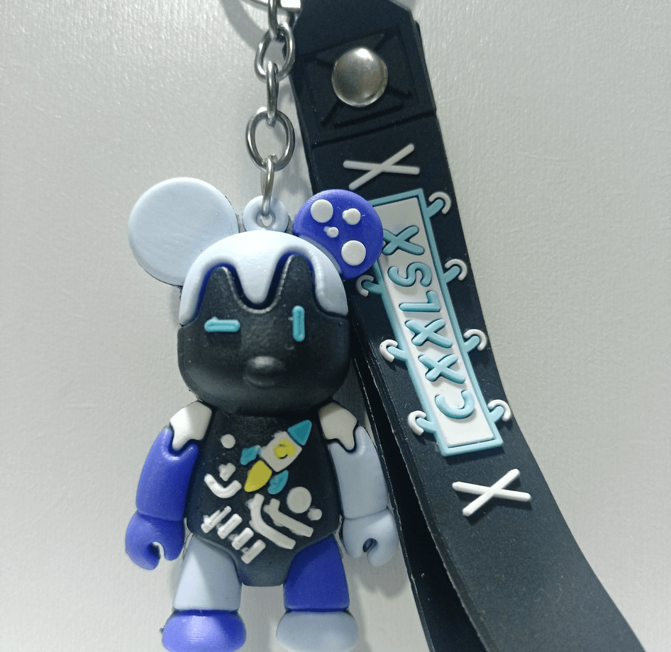 Renkli sevimli ayıcık model3  silikon lüks anahtarlık çanta aksesuar