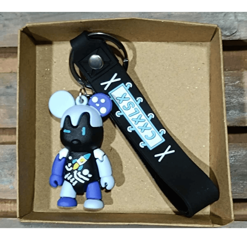 Renkli sevimli ayıcık model3  silikon lüks anahtarlık çanta aksesuar