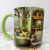 Huzur odam Vintage tasarım büyük boy kupa