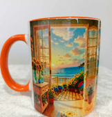 Gün batımı tasarım büyük boy kupa