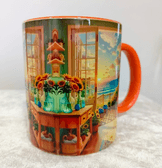 Gün batımı tasarım büyük boy kupa