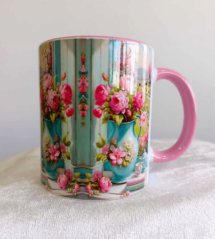 Vintage tasarım büyük boy kupa