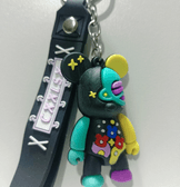 Renkli sevimli ayıcık model2 silikon lüks anahtarlık çanta aksesuar