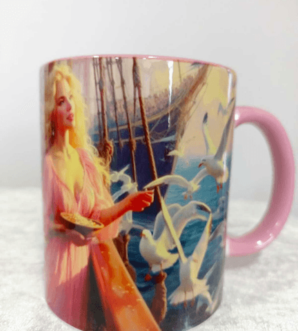 Martılar ve sen tasarım büyük boy kupa