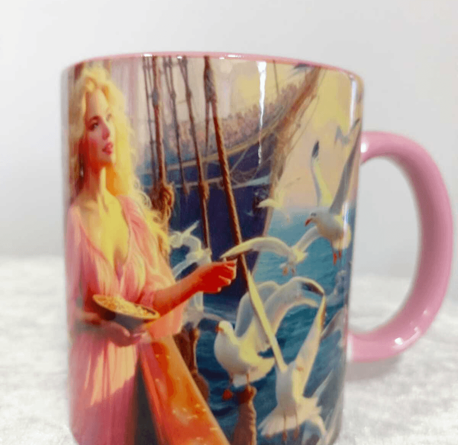 Martılar ve sen tasarım büyük boy kupa