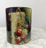 Vintage baskı büyük boy kupa