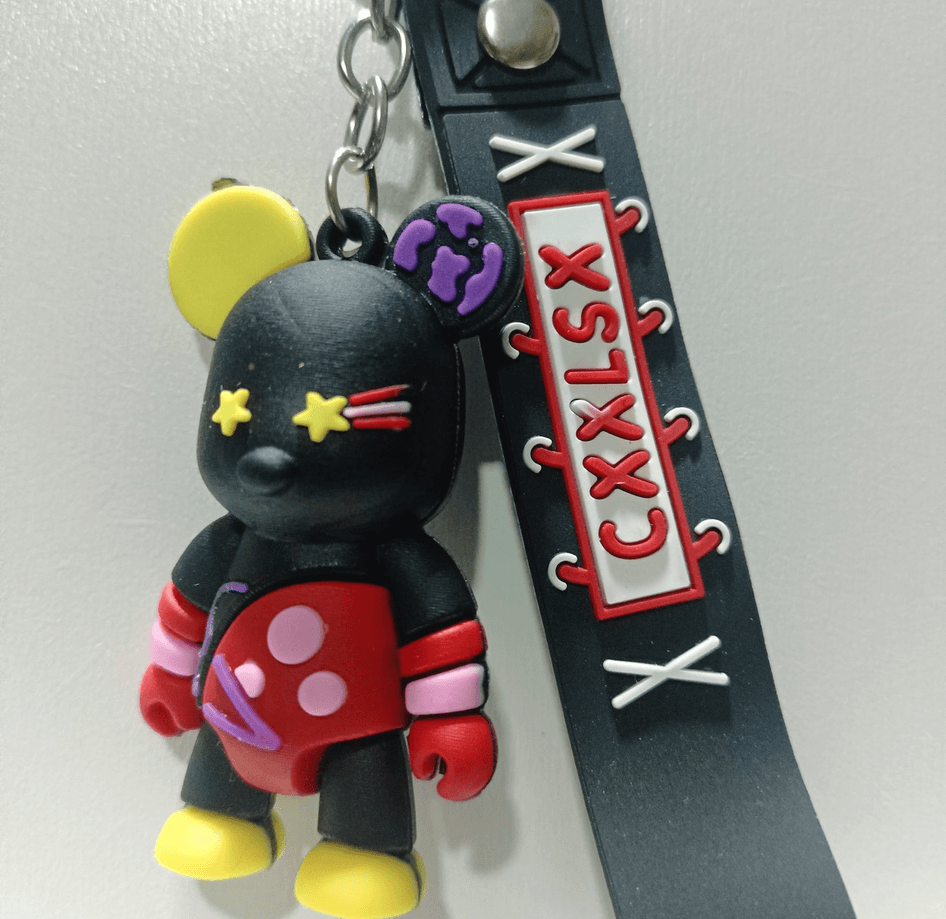 Renkli ayıcık  silikon lüks anahtarlık çanta aksesuar