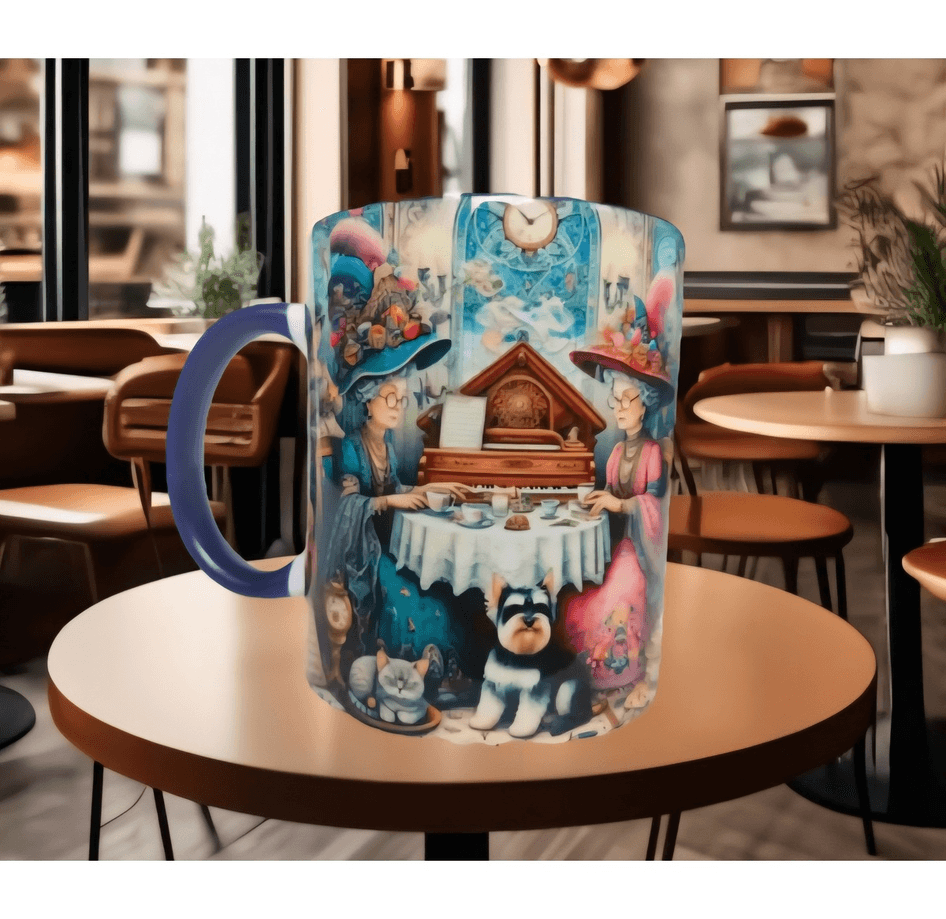 Çay saati vintage tasarım kaliteli porselen kupa