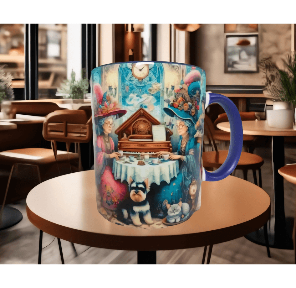 Çay saati vintage tasarım kaliteli porselen kupa