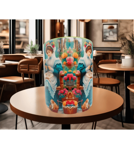 Nakış vintage tasarım kaliteli porselen kupa