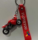 moto racing kırmızı silikon lüks anahtarlık çanta aksesuar