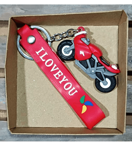 moto racing kırmızı silikon lüks anahtarlık çanta aksesuar