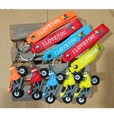 moto racing kırmızı silikon lüks anahtarlık çanta aksesuar