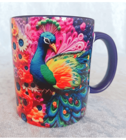 Tavus kuşu 3d baskı kupa