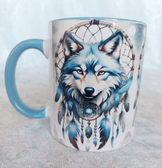 Kurt baskı vintage tasarım kupa