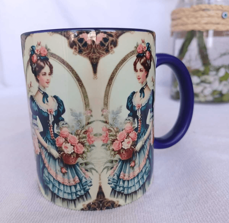 Vintage tasarım büyük boy kupa