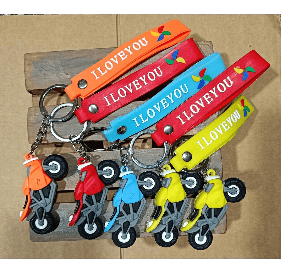 moto racing mavi silikon lüks anahtarlık çanta aksesuar