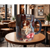 Antikacı Vintage tasarım büyük boy kupa