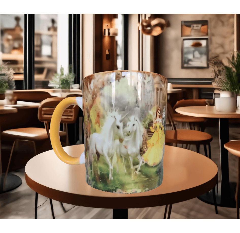 Unikorn Vintage tasarım büyük boy kupa