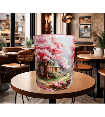 Pembe orman Vintage tasarım büyük boy kupa