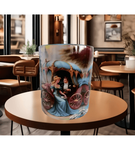 Mavi ay Vintage tasarım büyük boy kupa