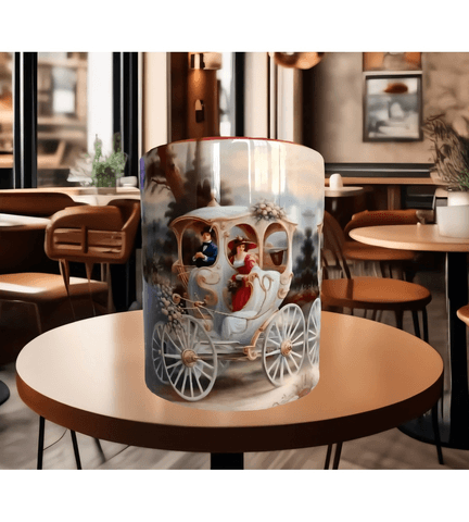 Kırmızı aşk Vintage tasarım büyük boy kupa