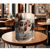 Kırmızı aşk Vintage tasarım büyük boy kupa