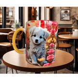 Sevimli dost Vintage köpek tasarım büyük boy kupa