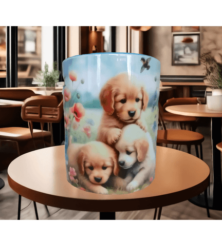 Vintage köpek tasarım büyük boy kupa