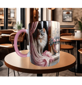 Kedi tasarım büyük boy kupa