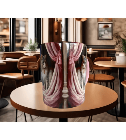 Kedi tasarım büyük boy kupa