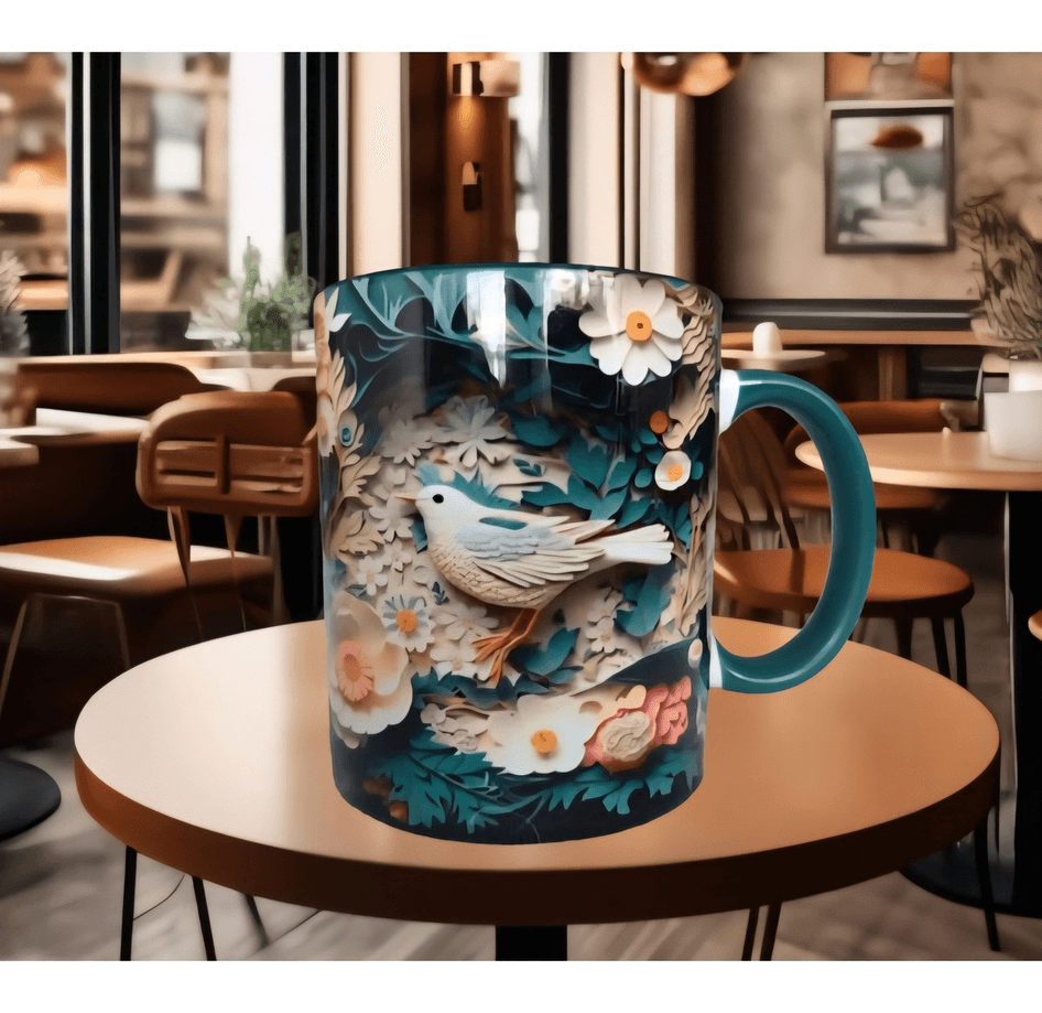 Çalıkuşu Tasarım Büyük Boy Porselen Kupa