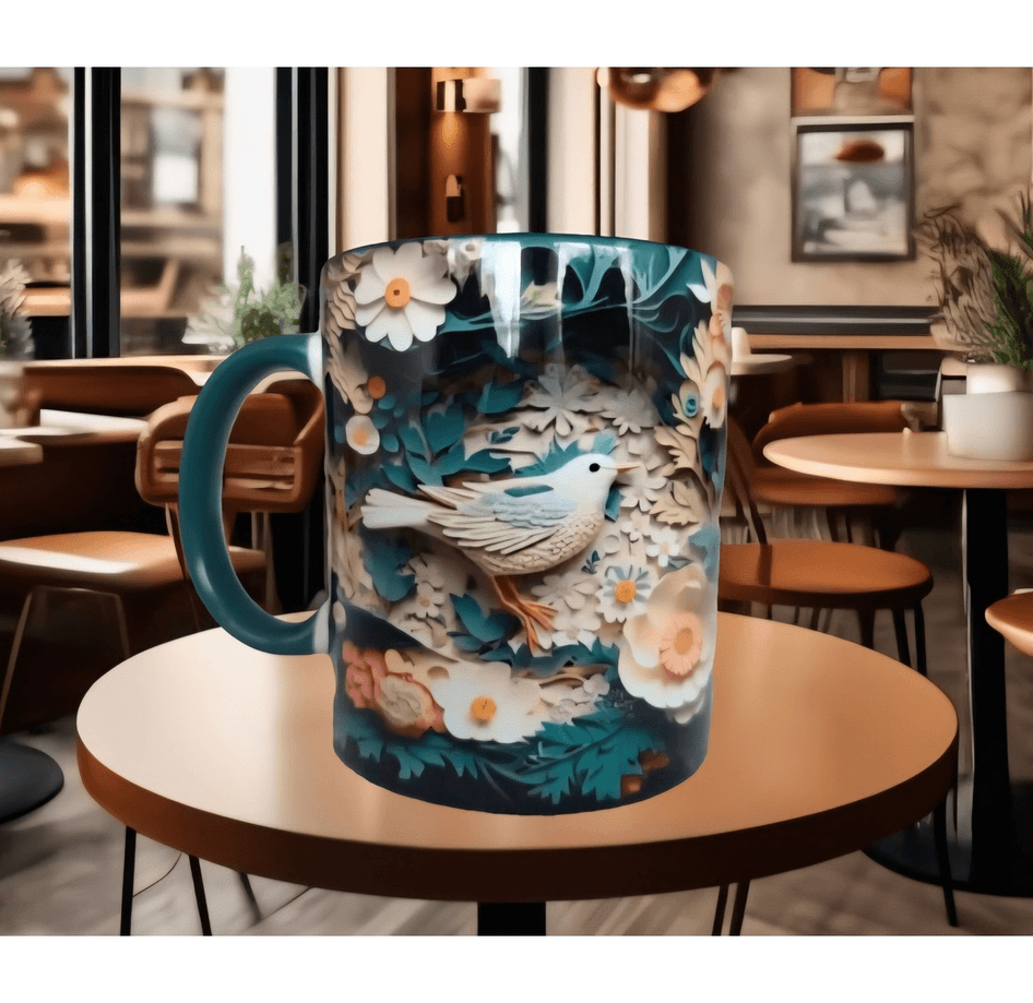 Çalıkuşu Tasarım Büyük Boy Porselen Kupa