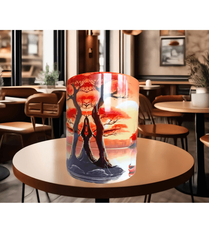 Gün batımı tasarım büyük boy kupa