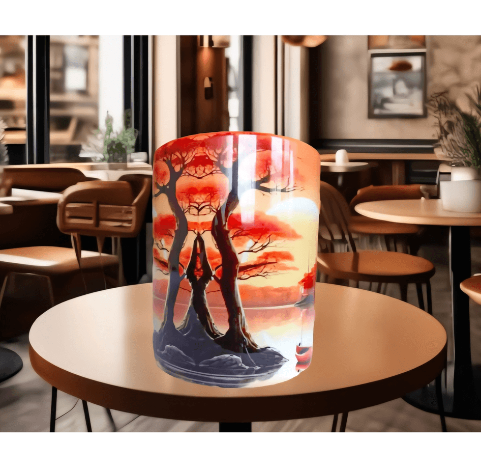 Gün batımı tasarım büyük boy kupa