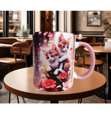 Kedi tasarım büyük boy kupa