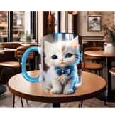 Kedi tasarım büyük boy kupa