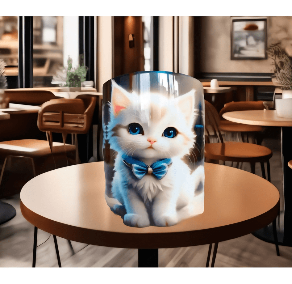 Kedi tasarım büyük boy kupa