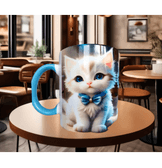 Kedi tasarım büyük boy kupa