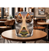 Kedi tasarım büyük boy kupa