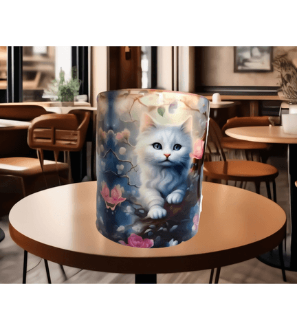 Kedi tasarım büyük boy kupa